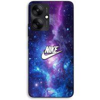 Nike Hoesje voor Xiaomi Redmi 13C 5G Nike-logo wit met kleurrijke ruimte Maniacase