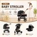 StarTech 3-in-1 kinderwagen - Combinatie kinderwagen - Geschikt voor 0-1 jaar - Compatibel met autostoeltjes - Opvouwbaar - Omkeerbaar - Max. 20 kg