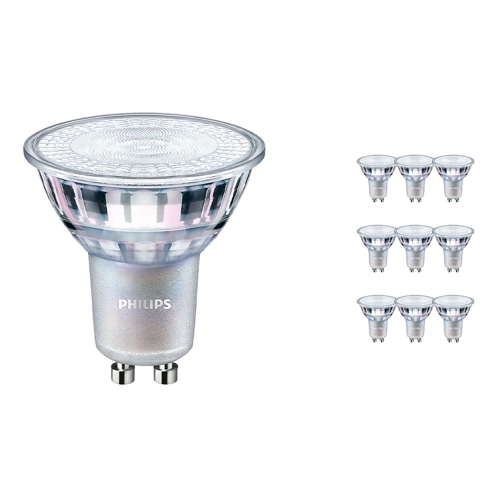 Philips Voordeelpak 10x LEDspot MV Value GU10 4.9W 930 36D (MASTER) | Beste Kleurweergave - Warm Wit - Dimbaar - Vervangt 50W