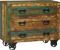 vidaXL Dressoir - Bruin - 80 x 30 x 65 cm - Massief Gerecycled Hout