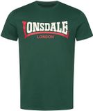 Lonsdale T-shirt Lonsdale Two Tone Bottle Green/Red/Ecru 5XL