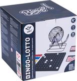 Longfield Bingo/Lottomolen – 1-90 – Zwart Metaal – Ø 13,5 cm – Bingospel Set – Inclusief Ballen, Kaarten en Fiches – Klassiek Lottospel voor Thuis