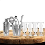 Excellent Houseware set à cocktails 6 pièces avec 4 verres Pina Colada 440 ML
