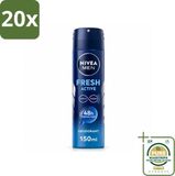 NIVEA MEN Déodorant Spray Fresh Active 150 ml (20 pièces)