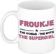 Bellatio Decorations Froukje naam cadeau mok - Woman Myth Supergirl - koffiemok - 300 ml