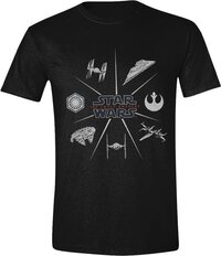Star Wars - Ship Icons T-Shirt - Zwart - S