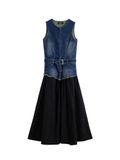 Desigual Jurk blauw denim / zwart