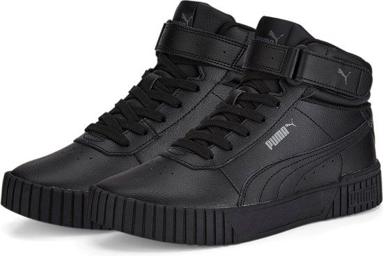 PUMA Carina 2.0 Mid Dames Sneakers - Puma Black-Puma Black-Dark Shadow - Maat 38