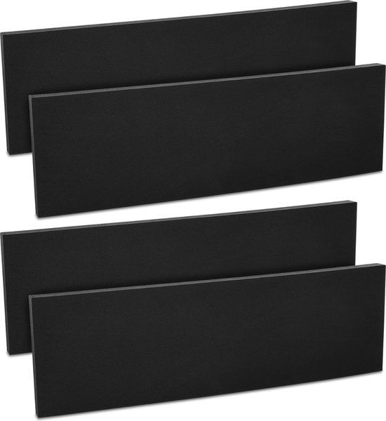 kwmobile autodeur bescherming 4 stuks - Zwart - Beschermt autodeuren in garages en carports - Garageset met zelfklevende deurbeschermers