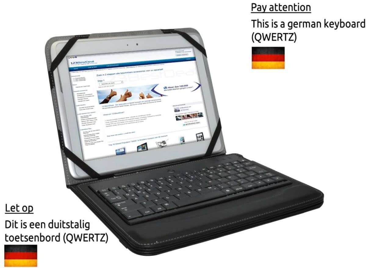 Makkelijk te lezen verlangen Oxide i12Cover """QWERTZ DEUTSCHE Tablet Tastatur Tasche (Bluetooth Keyboard  Case) - 9.7 inch Universeel, zwart , merk """ Elegante Duitse (