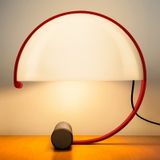 Stilnovo Lampe à poser Meta, blanche/dorée, hauteur 37,5 cm