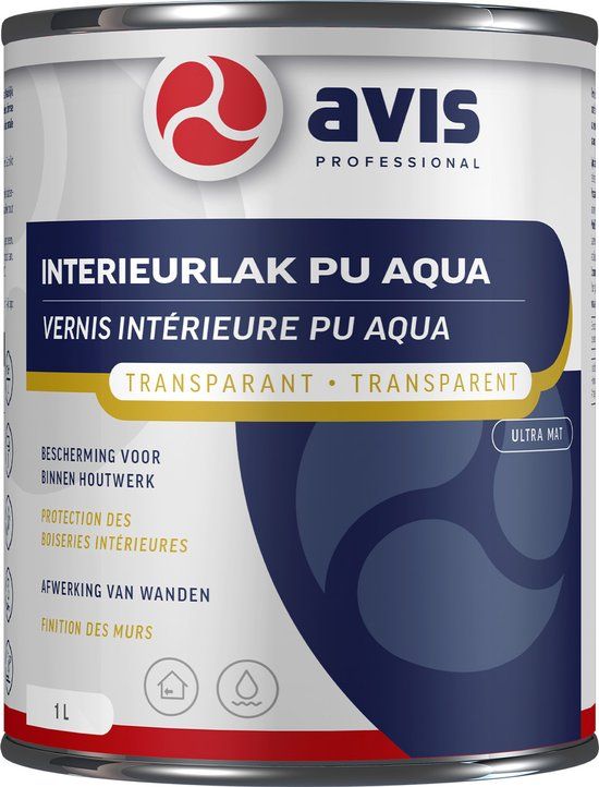 Avis Aqua Pu Ultra Mat - 1 Liter - Wit