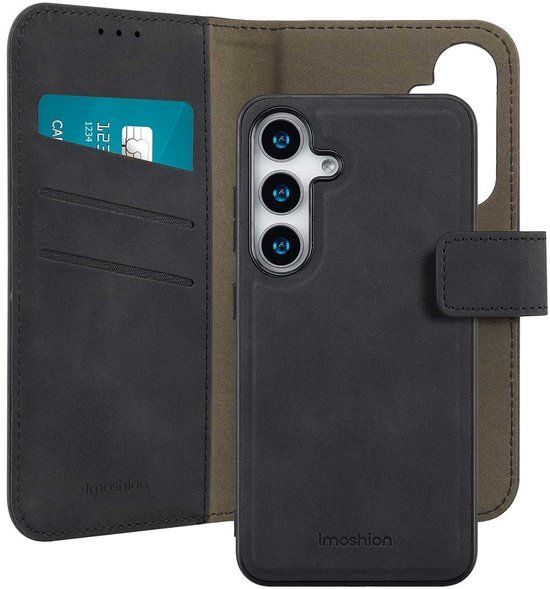 imoshion Hoesje - Geschikt voor Samsung Galaxy S25 - Uitneembare 2-in-1 Luxe Bookcase - Zwart