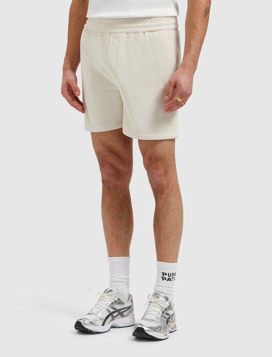 PURE PATH Honeycomb Shorts Heren - Ecru - Maat XL