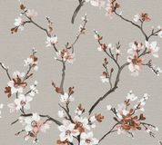 Livingwalls Bloemenbehang vintage grijs bruin 385204 vliesbehang landhuis woonkamer keuken 10,05 x 0,53 m Made in Germany