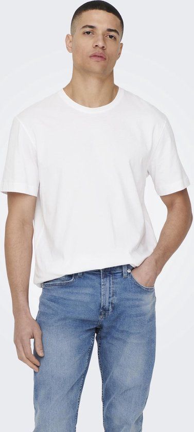 ONLY & SONS ONSMAX LIFE SS STITCH TEE NOOS Men's T-shirt - White - Size S