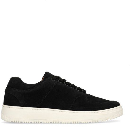 Manfield Zwarte suède sneakers Heren Maat 42