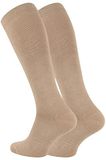 Cotton Prime VCA Steunkousen reiskousen compressiekousen (2 paar) dames en heren steunkousen zwart, antraciet, beige, marineblauw