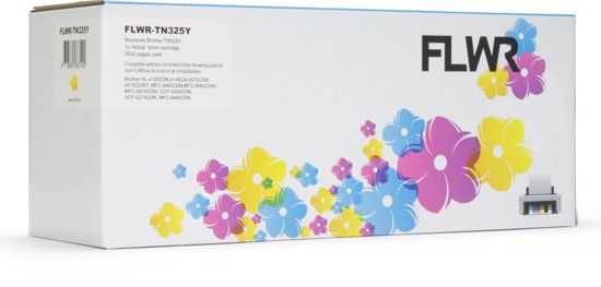 FLWR Toner TN-325 Geel - Geschikt voor Brother
