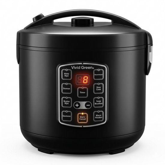 Vivid Green RiceMaster Multi 1.5 - Rijstkoker met Stomer - 1.5L - Zwart