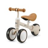 Kinderkraft Cutie loopfiets van metaal, 3-in-1 fiets, fiets zonder pedalen, babyfiets, verstelbare zitting (van 26 tot 28 cm), veilig en praktisch, gering gewicht, drie wielen, 1 jaar tot 15 kg, beige