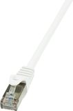Logilink CP2101S RJ45 Netwerkkabel, patchkabel CAT 6 F/UTP 15.00 m Wit Snagless 1 stuk(s)