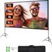 VEVOR Projectiescherm met Standaard 150 Inch HD 4K Outdoor Indoor Projectiescherm Snel Opvouwbaar Draagbaar Filmscherm 16:9 Zwart