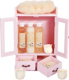 BRUBAKER Cosmetics - 10-delige Bad- en Verzorgingsset - Vanille - in een Vintage Houten Kastje Wit