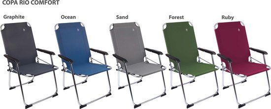 Bo-Camp Copa Rio Comfort Klapstoel - Sand - Grijs