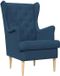 vidaXL Fauteuil Bleu Tissu