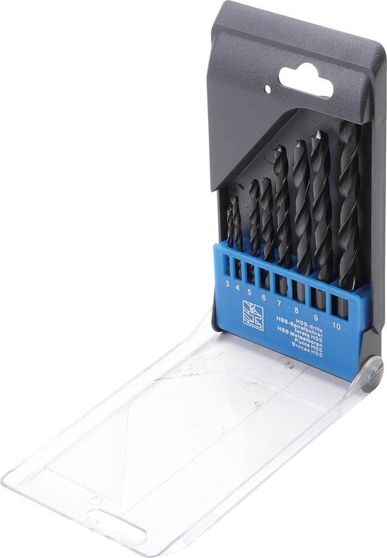 BGS HSS-spiraalborenset 3 - 10 mm, 8 delig