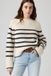 Levi's Frida pull en laine à col rond - Femme - S - Blanc / Margaux Stripe Egret
