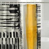 Americanflat Abstract douchegordijn van 100% polyester met 12 haken - douchegordijnen voor badkamer - art douchegordijn van PI Creative Art