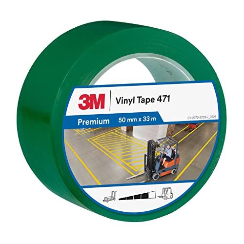 3M 471 Hoogwaardige zachte PVC-tape, 50 mm x 33 m, groen