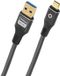 Oehlbach D1C9372 USB-kabel USB 3.2 Gen1 USB-C stekker, USB-A stekker 1 m Antraciet Vergulde steekcontacten