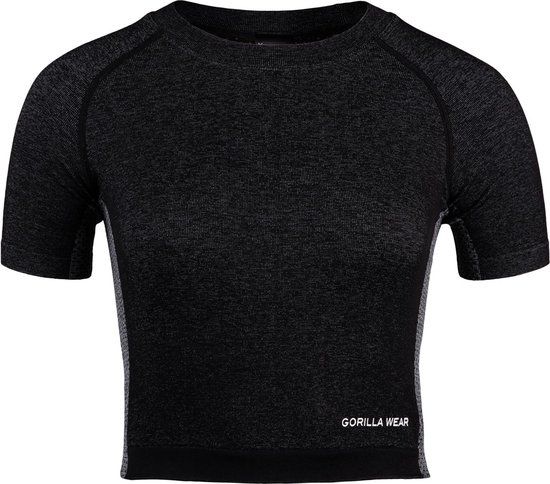 Gorilla Wear Selah Seamless Crop Top - Black - S/M