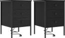 vidaXL Nachtkastje - Set van 2 - Zwart Eiken - 42 x 41 x 61 cm
