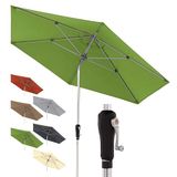 Doppler parasol de jardin hexagonale en aluminium I Parasol de jardin pliable pour balcon ou terrasse I Parasol à mât central avec manivelle pratique I 275 cm de diamètre