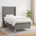 vidaXL Boxspringbed met matras, donkergrijs, 90x200 cm, gestoffeerd