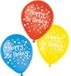 Amscan 6 Happy Birthday Latex Ballonnen Assorti 22.8 cm