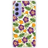 Samsung Bedrukt siliconen hoesje compatibel met Galaxy A54 5G Fleurs Violettes