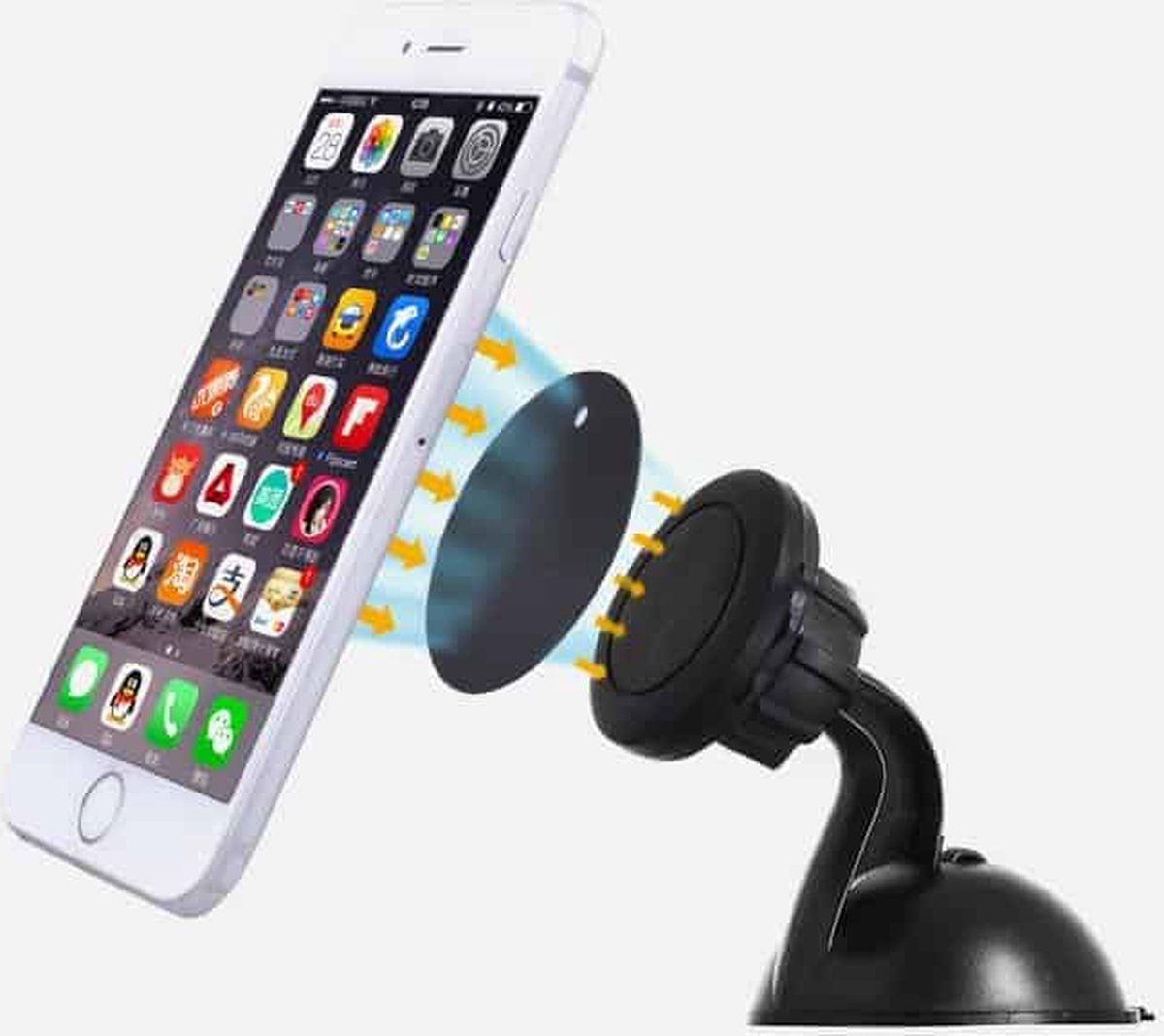 Fonu.nl Universele Magnetische Telefoonhouder voor Autoruit - 360 draaibaar - Transparant