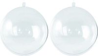 Merkloos / Sans marque Rayher Hobby Gmbh Transparante Kerstballen - 10 stuks - 6 cm Diameter - Kunststof
