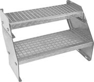 MonsterShop 2-delige verzinkte trap - zilver - 600 mm breed