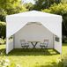 YARDIN 3x3 meter pop-up paviljoen, snelle opbouw met één druk op de knop, waterdicht en met UV-bescherming, inclusief 4 zijpanelen, met tas – Wit