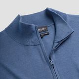 MERSO Zip-Up – Merino Vest – 100% Merino Wol – Pacific Blue