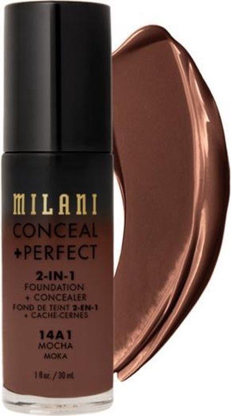 Milani Conceal & Perfect 2-in-1 Foundation and Concealer Mocha Vloeibaar Volledig dekkend 30 ml