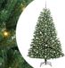 vidaXL Kunstmatige Hinged Kerstboom Groen 180 cm PVC en Metaal
