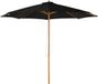 Clruro Parasol - 300 cm - Houten Frame - Tuin En Terras - Bamboe - Zwart