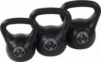 Gorilla Sports Kettlebell set van 3 - 3, 6 & 8 kg - Kunststof - Zwart